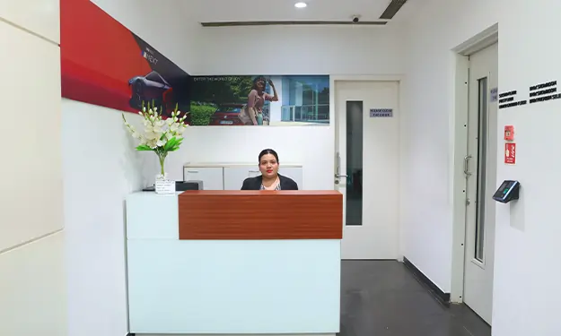 BMW Showroom in Juinagar Reception Area