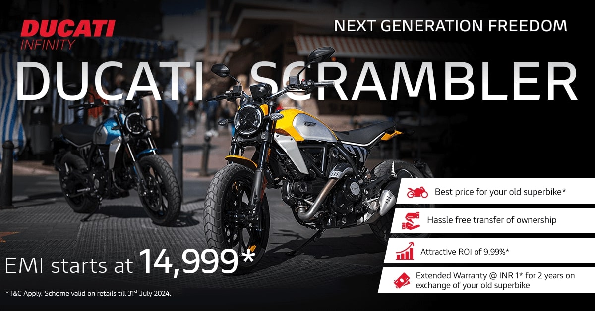 Ducati Scambler Offers July 2024 - Ducati Infinity