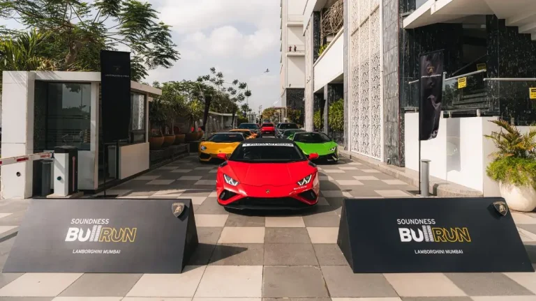 Supercar Lineup At Ahmedabad Bull Run Event - Lamborghini Mumbai