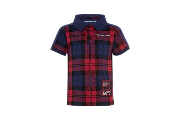 Kid's polo shirt Red chequ -WAP3591100RTN1 - Porsche Lifestyle Products